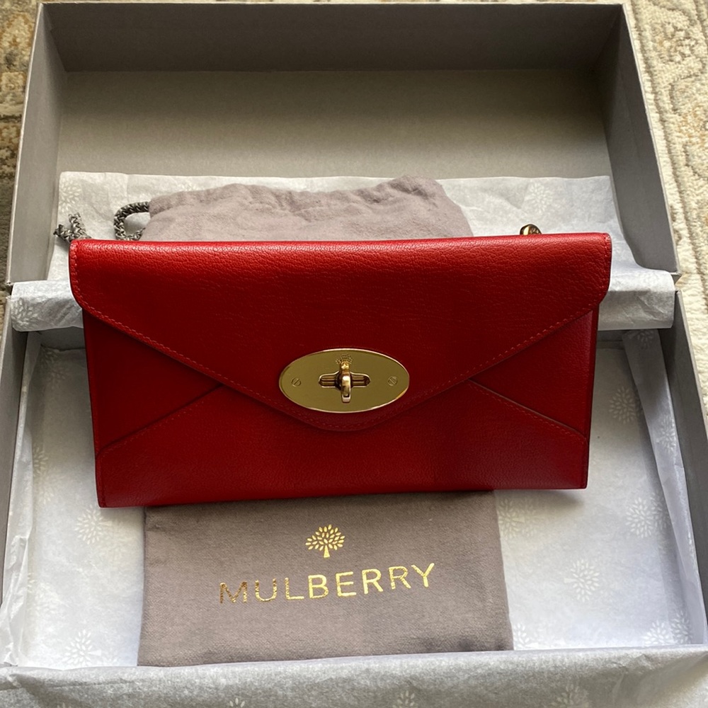 MULBERRY Leather Envelope Wallet - Red